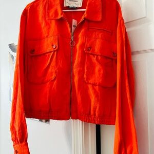 Cartonnier Women's Vibrant Orange Utility Jacket